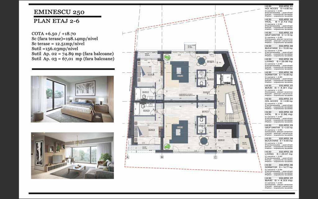 Apartament 3 camere cu terasa Ultracentral Spațios Eminescu 250