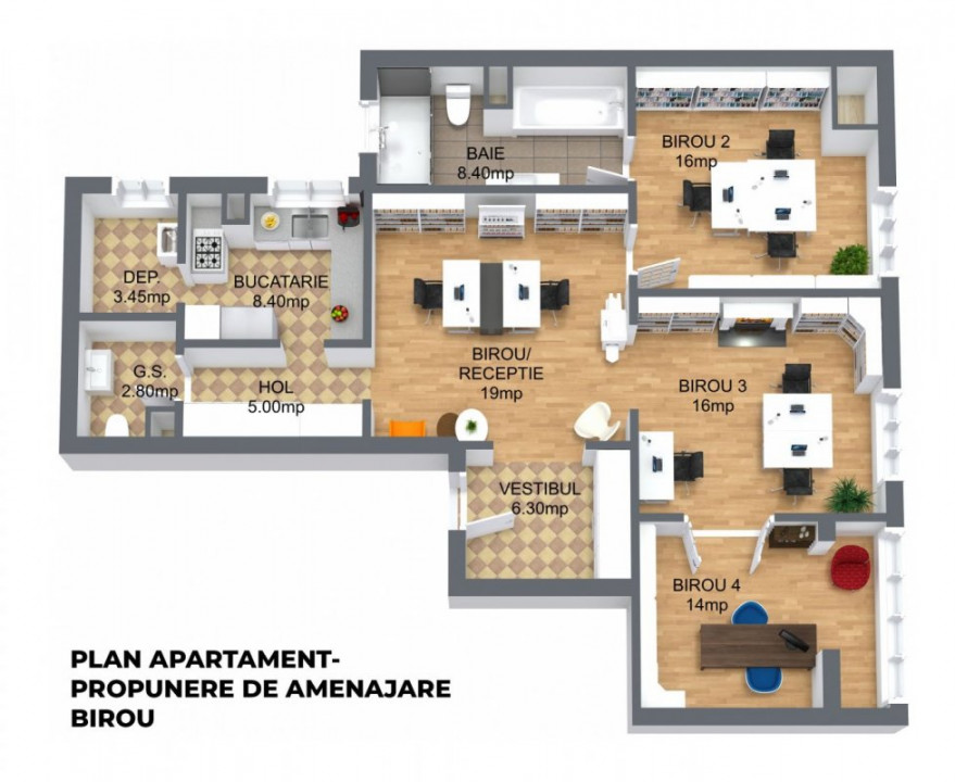 Descopera chiar langa Cismigiu: locuire/ birou, apartament renovat de 99mp