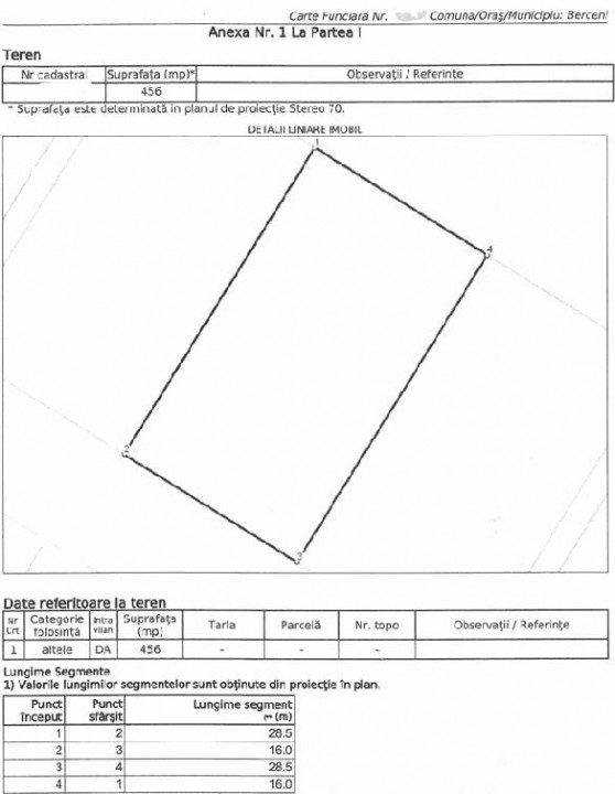 Teren 456 mp str.Calugareni com.Berceni