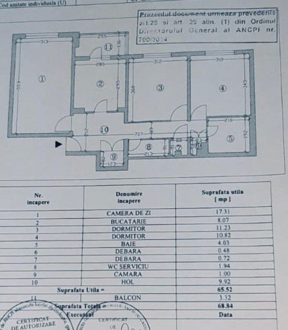 Apartament 3 camere,decomandat-etaj 3,centrala proprie-Metrou Aparatorii Patriei