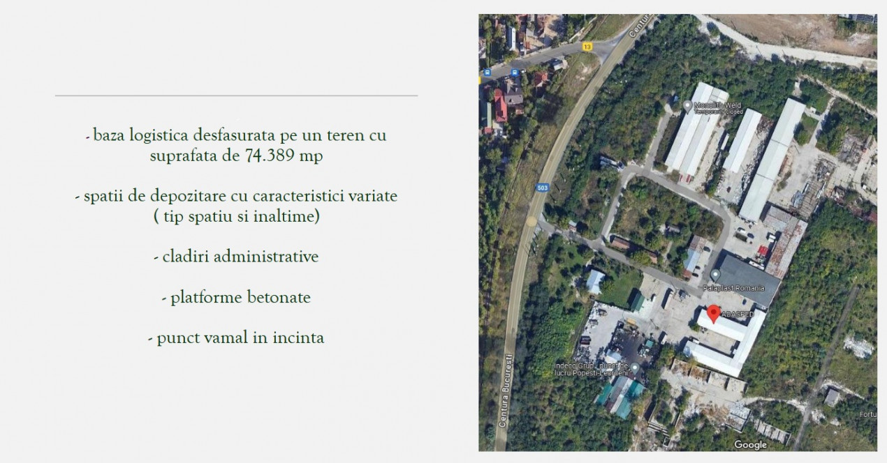 Spatii depozitare pe Centura Sud-Popesti Leordeni