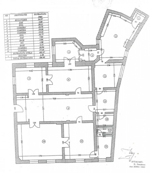 ARMENEASCA, PARTER IN BLOC ART DECO, 6 CAMERE 190 MP!