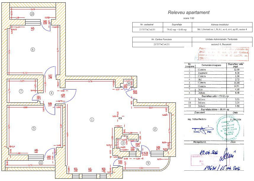 Apartament 3 camere 80 mp utili, 3 balcoane, renovat | Piața Regina Maria