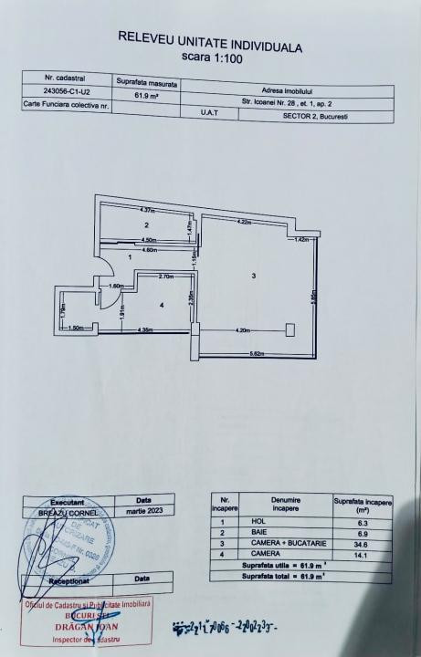Apartament premium 2 camere,imobil boutique – Str. Icoanei residential sau birou