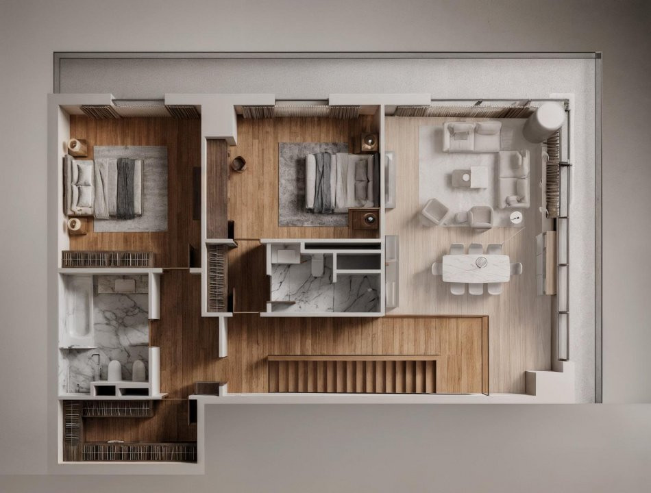 Penthouse UP-site | Et. 11-12 | 4 camere | Promenada | Floreasca