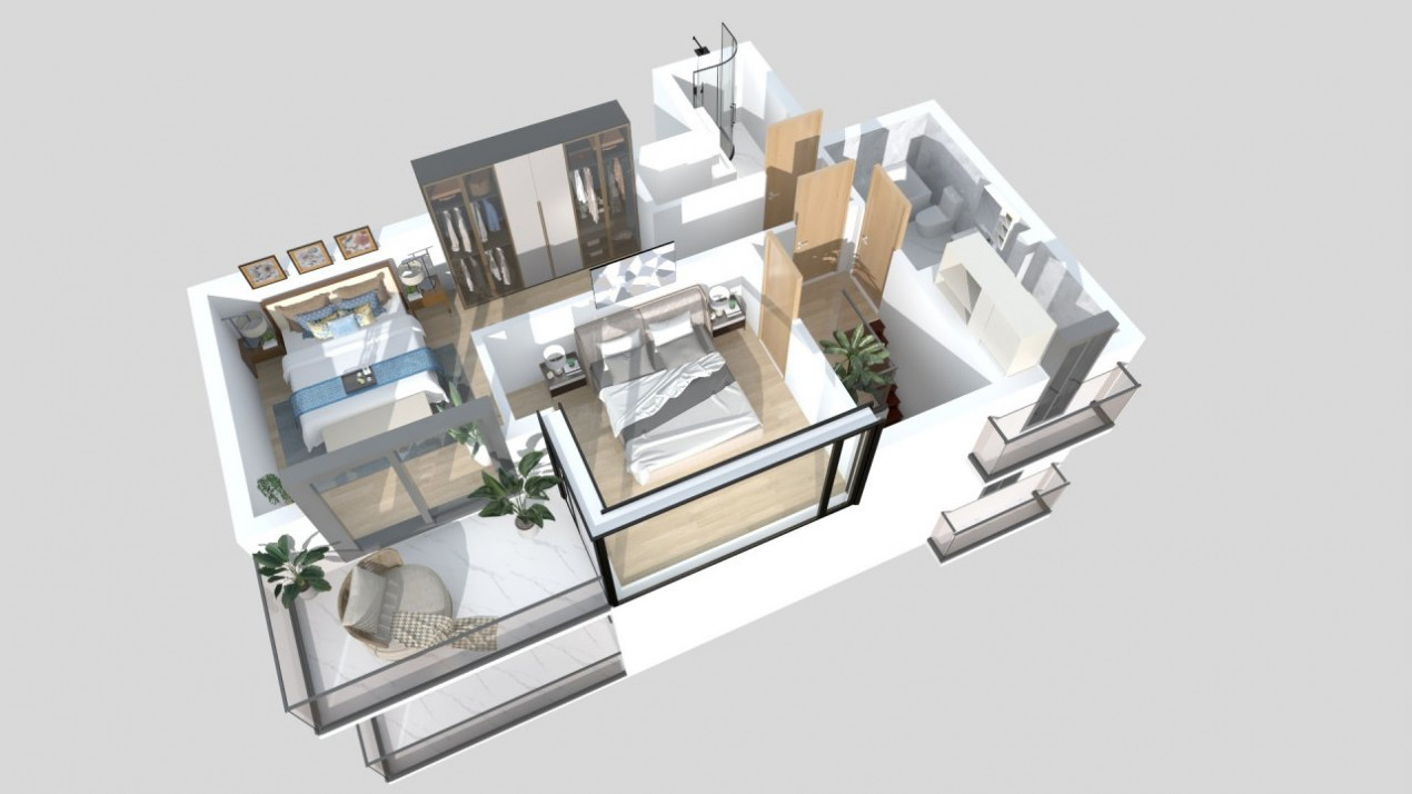 Dacia-Mosilor duplex cu vedere Sud