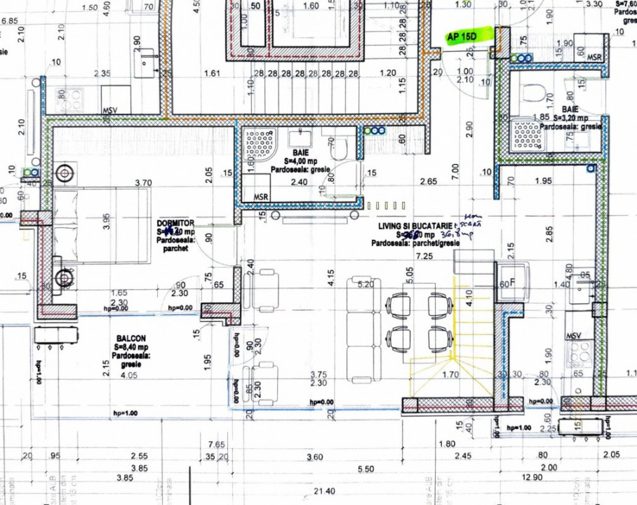 Dacia-Mosilor duplex cu vedere Sud