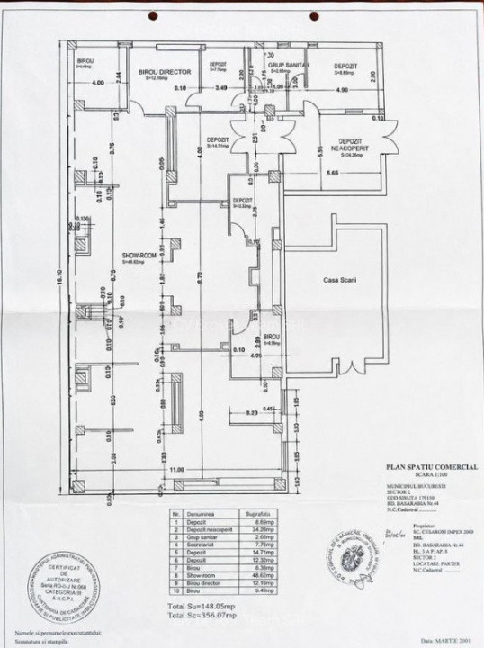 Spatiu comercial In Stefan cel Mare, Stradal, Vitrina 26 ml - Centrala Proprie