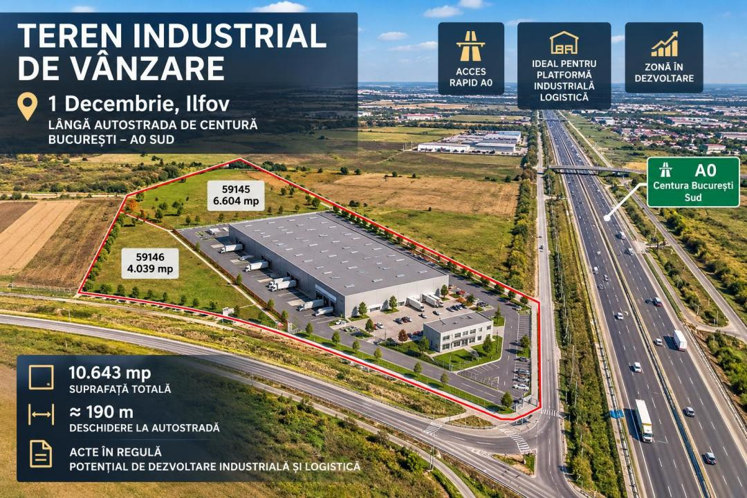 1 Decembrie Oportunitate de investiție – Potențial industrial, logistic