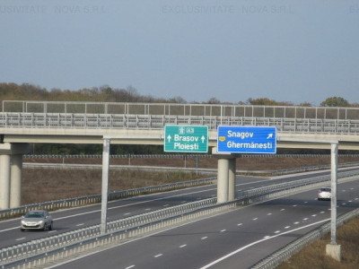  Teren 13Ha Autostrada A3 Bucuresti-Brasov , Exit Snagov Ghermanesti  